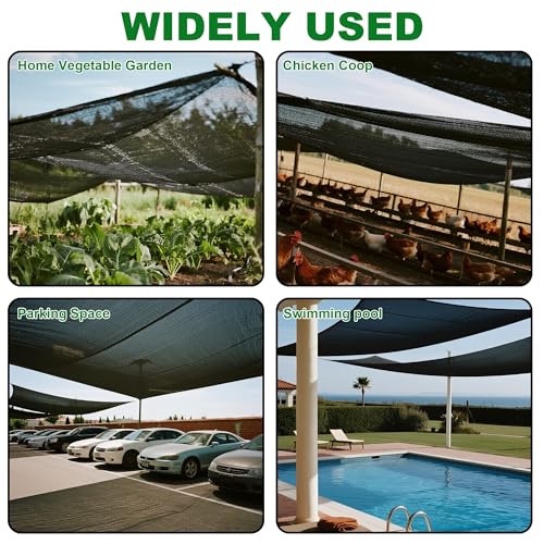 Image of winemana 120x6 FT Outdoor Shade Cloth for Garden & Plants - 90% Large Black Mesh Tarp, UV Resistant Woven Shade Fabric for Greenhouse Farm Row Cover Vegetables Sun Protection Poultry Run