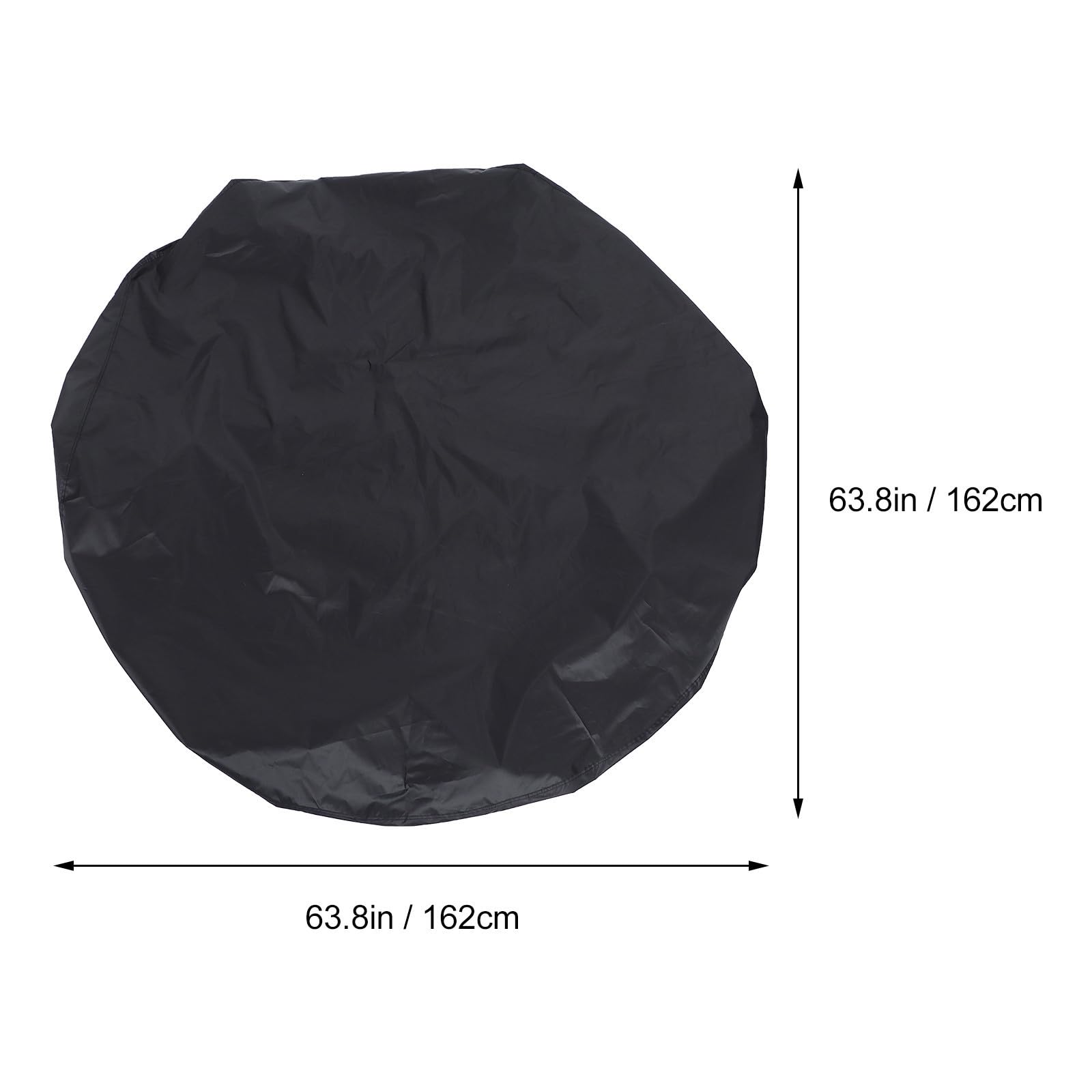 Cubierta Resistente al Viento y Fácil de Instalar de Tela Oxford Negra para Piscina Redonda Adecuado para Protección al Aire Libre de Bañeras y Spas
