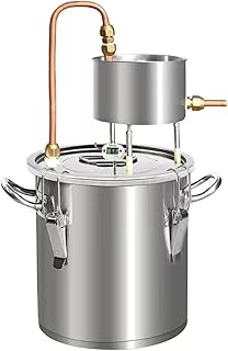 Home Moonshine Still Distiller 12L/20L/33L Stainless Steel Still, Moonshine Still Boiler, with Copper Cooling Pipe and Build-in Thermometer, for Home Brewing DIY Whisky Wine Brandy Making (Size : 33L