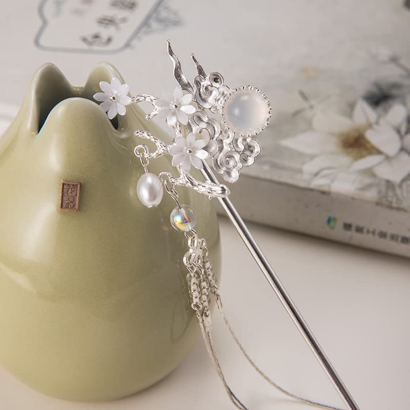 Amazon.com : Silver Cloud Pearl Hairpin Hair Clasp Sticks Picks