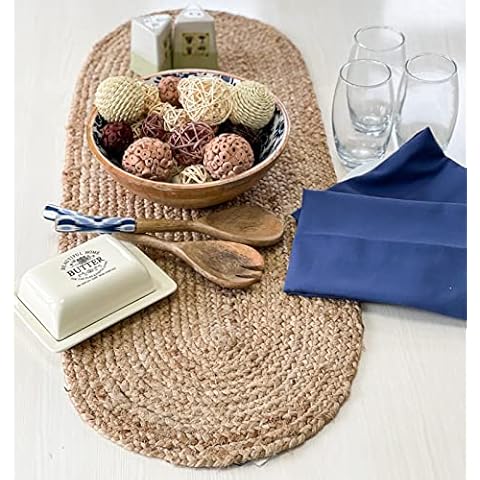 Chardin Home Jute Braided Table Runner Cover