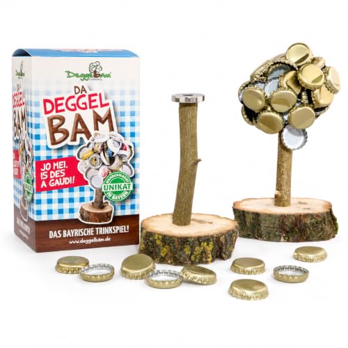 Deggelbam Original – Bayerischer Kronkorkenbaum mit starkem Magnet, handgemachtes Trinkspiel aus...