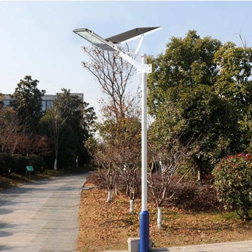 Image of Gigawatts 430 LED 250W Solar Street Light with Wall Bracket & Remote Control 30Ah Battery Inbuilt 39W Solar Panel IP65 Water Resistant Outdoor Lamp for Wall Pathway Garden and Patio (1Pc, Cool White)