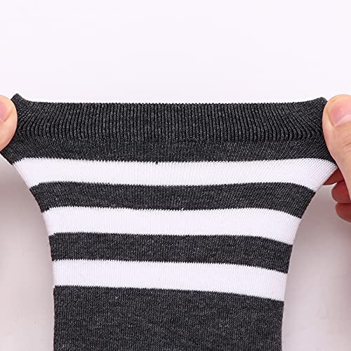 Image of DRESHOW Plus Size Thigh High Socks Striped Over Knee Long Boot Stockings Knee High Tube Socks Leg Warmers for Women