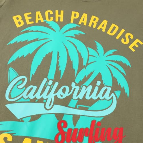 HILEELANG Kids Boy Short Sleeve Graphic Tees Cotton Casual Easter Summer Tops T-Shirts Packs4