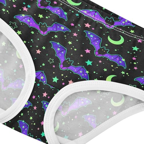 Little Girls' Soft Cotton Underwear Kids Breathable Comfort Bats Bright Stars Sky Panties Briefs Toddler4