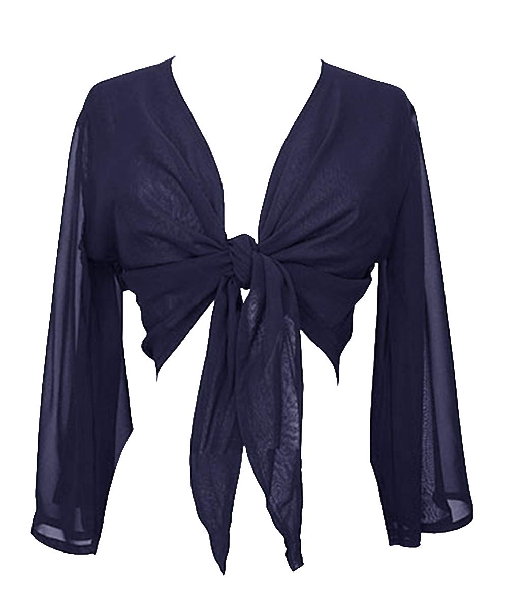 Indian Trendy Women's Flair Wrap Tie Top Chiffon Choli Blouse Belly Dance Gypsy Bolero Shrugs Cardigan