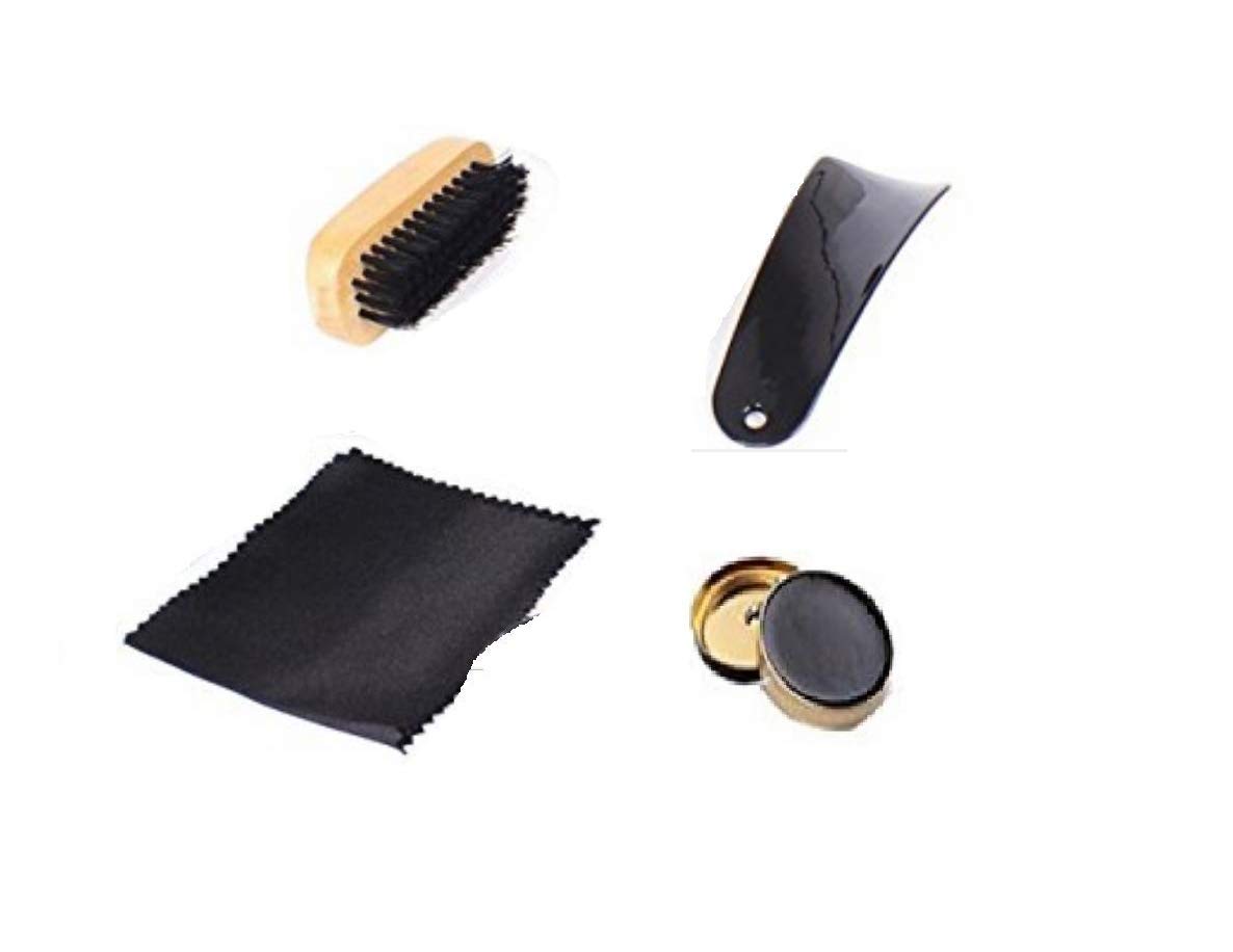 Magnusdeal Travel Shoe Care Shine Brush Kit- Shoe Cleaner Kit Home Travel Portable Shoe Set Shoe Shine Box Set of 5 Pieces Shoe Polish kit Shoe Brush, Sponge Brush, Towel and So On (5 in 1) (B07DSBP5Y9) Amazon Price History, Amazon Price Tracker