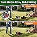 Lawn Leveling Rake 30”x10” Large Heavy Duty Metal Lawn Leveler with 65” Long Adjustable Handle Proffesional Yard Leveling Rake for Soil Dirt Sand Compost Efficient Folding Lawn Leveling Tool