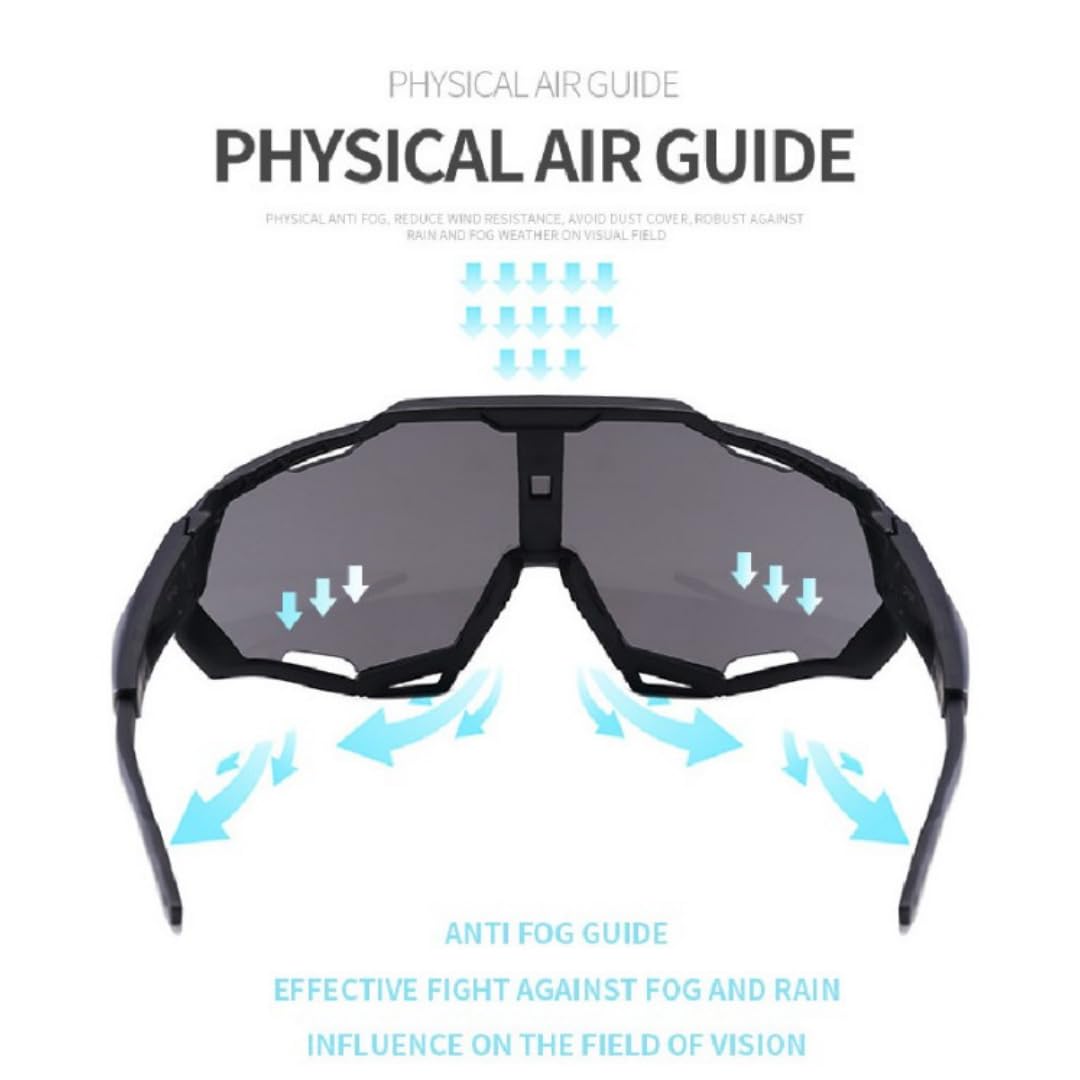 HUVORA Anti FOG Wraparound Sports Sunglasses For Baseball Cycling Driving Golf Lightweight UV400 Protection Ultimate Goggles