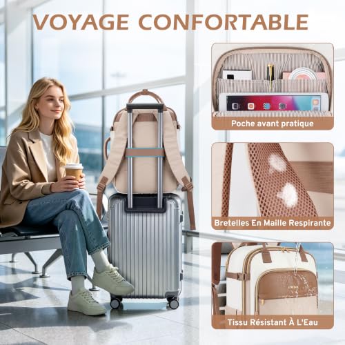 ETRONIK Sac à Dos Voyage Cabine Avion, Sac De Voyage Extensible 24L-30L – Image 5