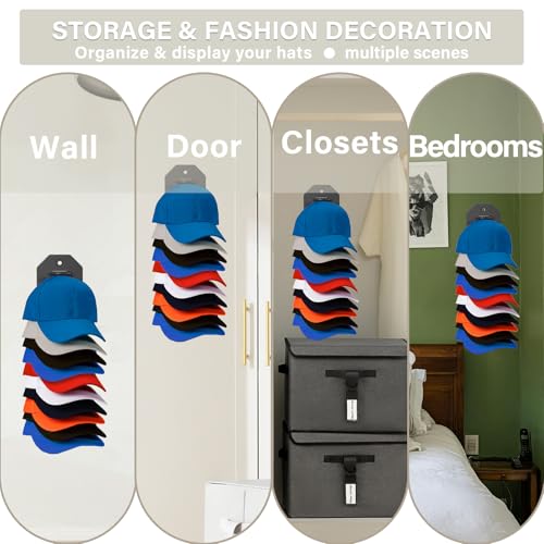 Phain H-0007 2 Pack Hat Organizer For Baseball Caps,Hat Rack thumb #2