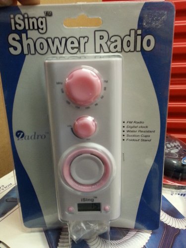 Zadro ISING FM Shower Radio, Pink