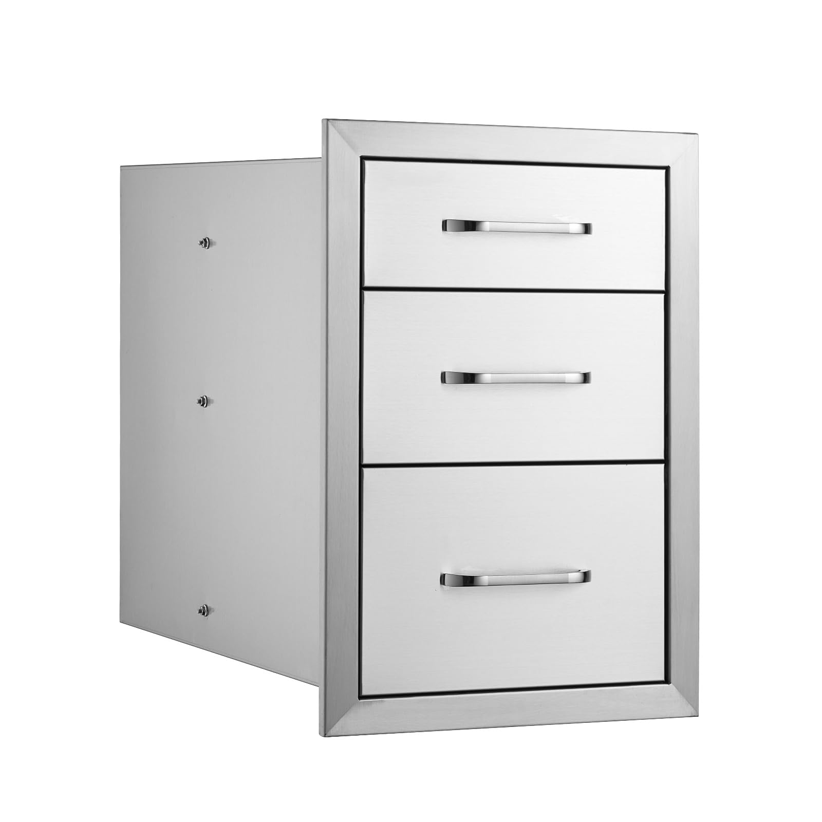 Photo 1 of ***BENT***
VEVOR 14x20.3 Inch Outdoor Kitchen Drawers Stainless Steel, Flush Mount Triple Drawers, 14W x 20.3H x 23D Inch, with Stainless Steel Handle, Outdoor Kitchens or BBQ Island