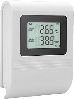Temperature Humidity Sensor, DC 12V Digital Display Humidity Sensor High Accuracy Excellent Chip Wall Mounting for Archives(4‑20mA Output)