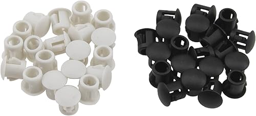 40 tapones de plástico de 0.197 in0.2 pulgadas, tipo empotrado, tubo de orificio de bloqueo a presión para muebles, postes de esgrima, tapas de
