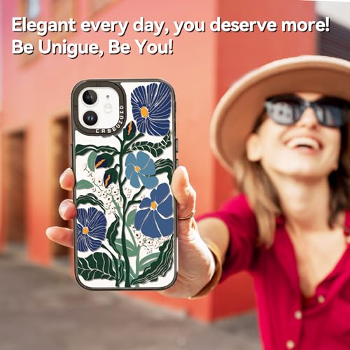 Coque iPhone 11 fleur passiflora noire silicone rigide ajusté pour smartphone 6,1 pouces