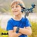 Accutime Batman DC Comics Boys Digital Watch, Flashing LCD Lights, Flip Open, Musical Watch, Blue Plastic Band