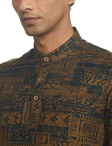 Image of Ethnix by Raymond Men's Cotton Regular Tunic Shirt