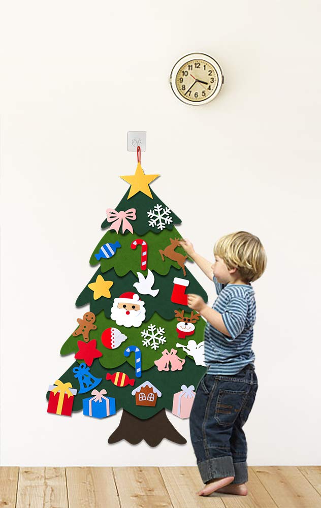 DIY Filz Weihnachtsbaum Set Für Kinder - 100cm Mit 32 Deko-Figuren