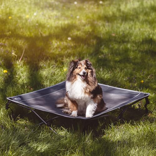 TIMBER-RIDGE-Breathable-Mesh-Elevated-Dog-Bed-Portable-Folding-Dog-Cots-Bed-for-Medium-Dogs-Raised-Dog-Bed-with-No-Slip-Feet-Indoor-Outdoor-Use-for-Cool-Sleep-and-Travel-Grey TIMBER RIDGE Breathable Mesh Elevated Dog Bed Portable Folding Dog Cots Bed for Medium Dogs Raised Dog Bed with No Slip Feet Indoor Outdoor Use for Cool Sleep and Travel Grey
