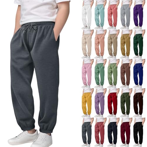 Girls' Sweatpants Cargo & Basic Classic Jogger Sweatpants Cozy Cargo Jogger Pants for Girls, 7 to 16