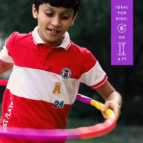 Image of Kids Happy Hoops Fun & Fitness Hula Hoop for Kids & Adults - 84 cm Durable PVC Hoopla Ring for Exercise, Gymnastics & Dance - Large Hula Hoop for Girls, Boys & Home Workout
