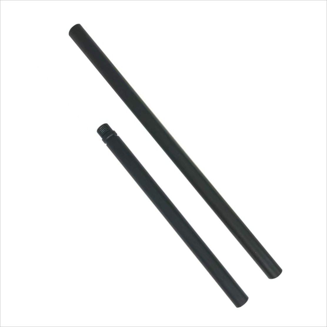 BOKT Extend Pole Lamp Stem Black Finish Lamp Rod Kit with Connector Pack of 2