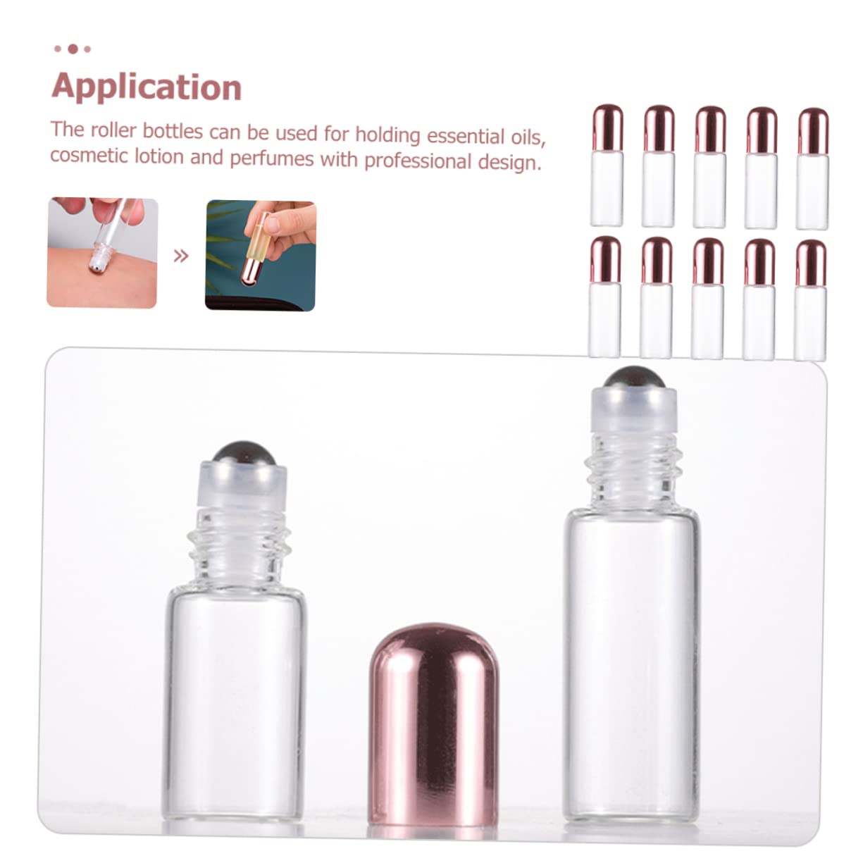 2 Stück Parfüm Rollerflaschen 10ml - Leere Glasflaschen Zum Selbermischen