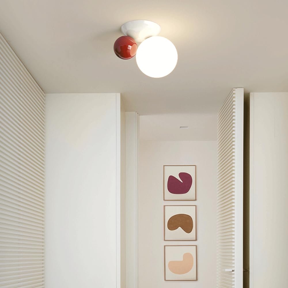 Lámpara de Pared de Globo nórdico, Aplique de acrílico, lámpara de Pared de Mediados de Siglo, Accesorios de iluminación Magic Bean Globe WAL para Sala de Estar, Dormitorio, Pasillo, Cocina,