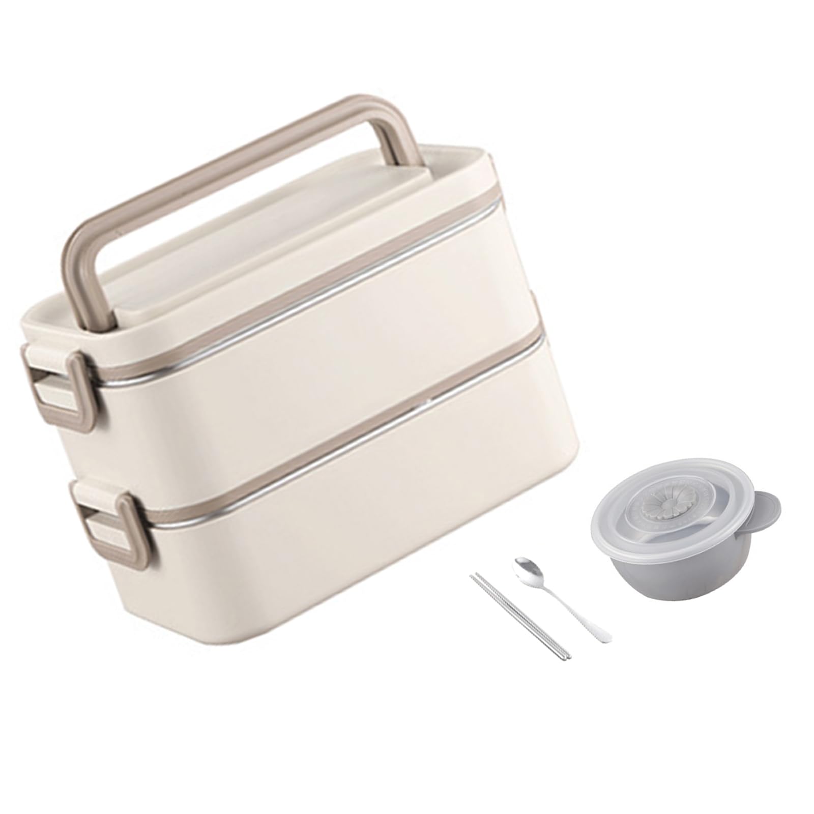 Tsophreniq Meal Box Leakproof Food Bentos Student Lunch Meal Prepping Fruit 304Stainless Steel Texture Leakproof Food Container