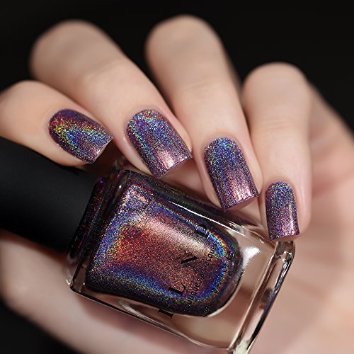 Image of ILNP Charmed - Royal Plum Ultra Holographic Nail Polish, Chip Resistant Manicure, Non-Toxic, Vegan, Cruelty Free, 12ml