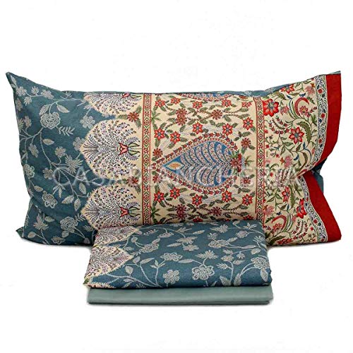 Bassetti - Juego completo de funda nórdica para cama de matrimonio Granfoulard Barisano-azul