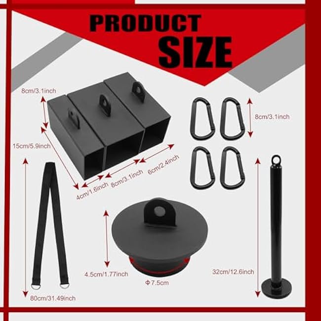 Iron Pinch Block Grip Strength Set with Loading Pin Workout Rock Climbing Power Finger Forearm Hand Strength Training Strengthener Equipment for Home Gym