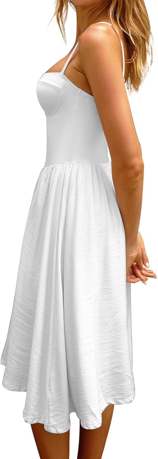 CHYRII Women Fashion Summer 2025 Sweetheart Neck Spaghetti Straps Corset A-Line Long Sundress Midi Dress - Image 5