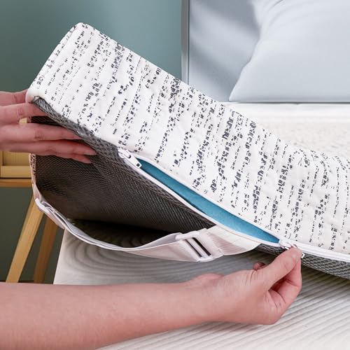 Mattress Topper Cover (Only Cover) Mattress Topper Protector Bedding Removable Mattress Encasement with Zippers