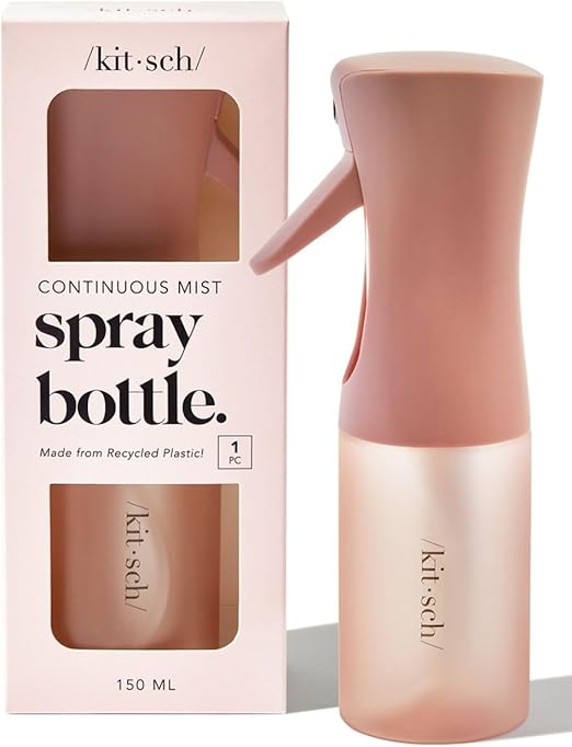 Kitsch Continuous Spray Bottle for Hair – Fine Mist Water Mister for Hair Styling – Spray Bottles for Cleaning, Plants And More – Recycled Bottle – Terracotta, 5 oz