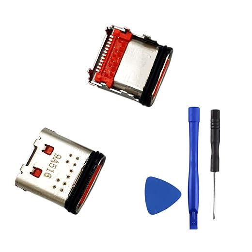 USB C Charging Port Replacement for JB L Flip 5 Bluetooth Speakers Type C USB Charging Jack with Repair Kit(2-Pack)
