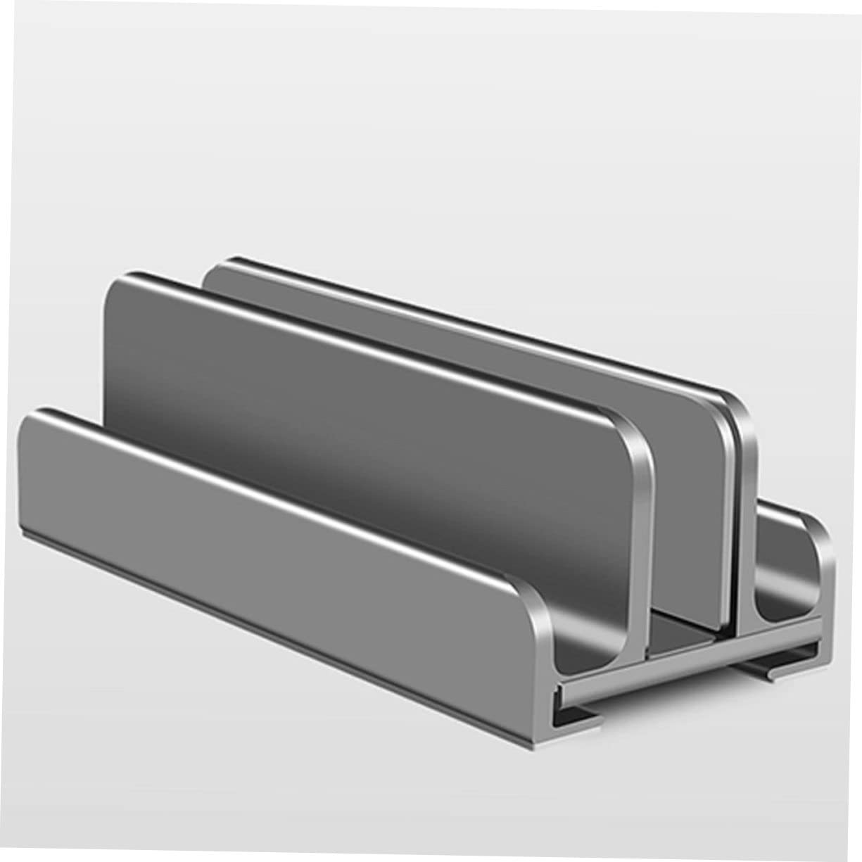 Angoily 2 Piezas Estante De Almacenamiento para Portátiles Organizador De Laptop Aluminio Estante De La Computadora Portátil Soporte para Laptop De Oficina Extensor Grey Gel De Sílice