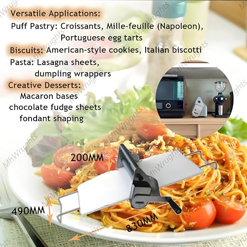 Equipo de panadería comercial plegable, laminadora de masa manual para panadería, pizza y cruasanes, grosor ajustable