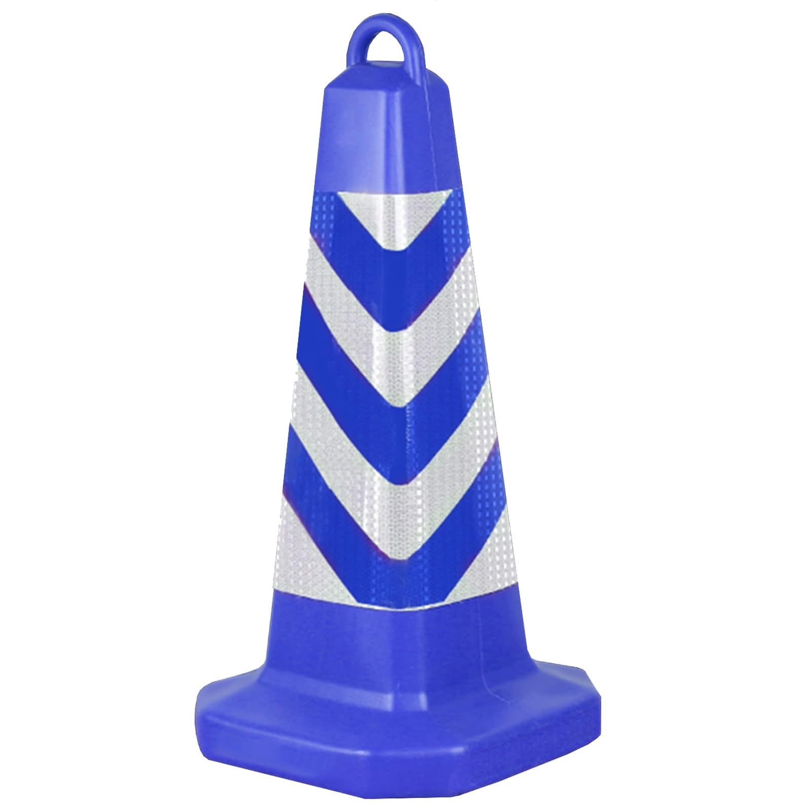 Poteau de stationnement, cônes de signalisation Bleus de 63 cm (24,8 po) - Cônes de sécurité légers avec poignée et 2 Tubes de Sable, Film réfléchissant pour Une visibilité Accrue, idéaux po