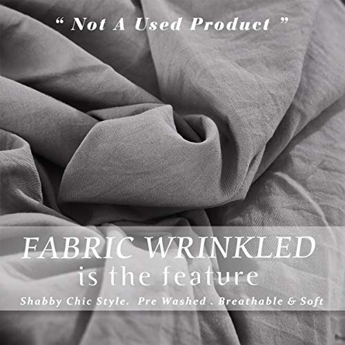 Hig 3 Piece Ruffle Skirt Bedspread Set Queen - Gray Color 30 Inches Drop Ruffled Style Bed Skirt Coverlets Bedspreads Dust Ruffles - Emma Bedding Collections Queen Size - 1 Bedspread, 2 Standard Shams #TOP2