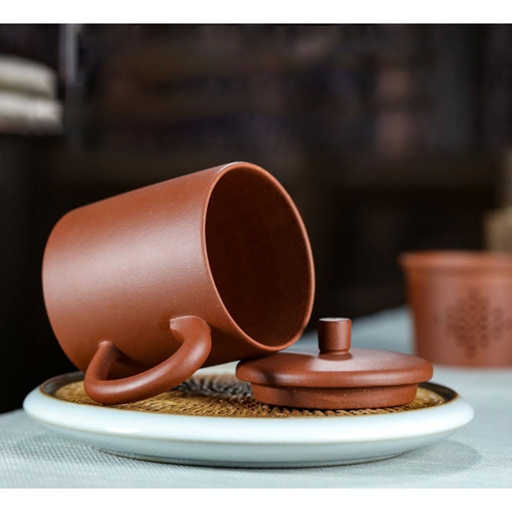 Tasse à thé Service à thé ménager 380 ML, Tasse de Sable Violet Faite à la Main avec Filtre à Doublure, Tasse d'infusion de thé Tasses à thé réutilisables