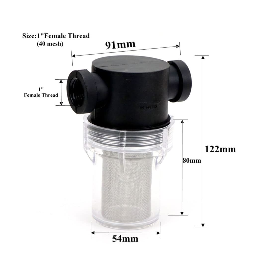Filtro de Succión de Bomba de Agua, Filtro de Bomba de Agua, 1 Pieza de 1/2", 3/4" y 1" en línea, Malla 40(1Inch)