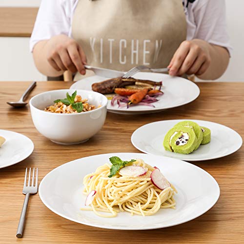 VEWEET Serviesset Basic Serie, 36-delig, van wit porselein, met dinerbord van 27 cm, dessertbord van 19,3 cm, ontbijtkom van 14,2 x 7 cm, servies voor 12 personen - Image 3