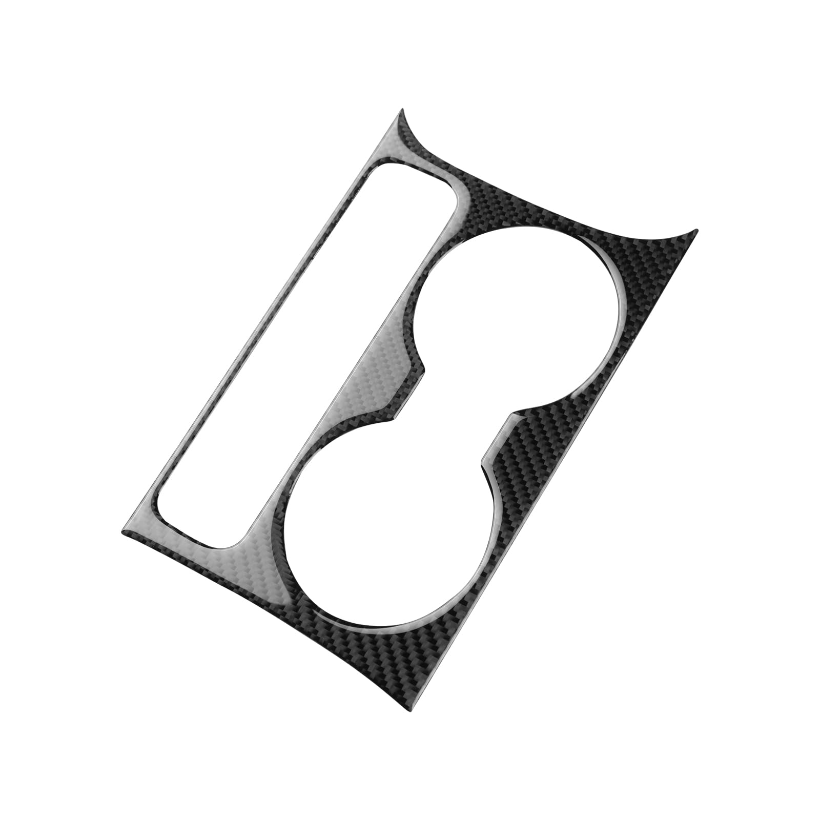 KUNGKIC Per Audi A3 S3 8Y 2025 2026 in fibra di carbonio auto controllo centralizzato copertura del portabicchieri porta bicchieri pannello adesivo interno accessorio regalo (nero)