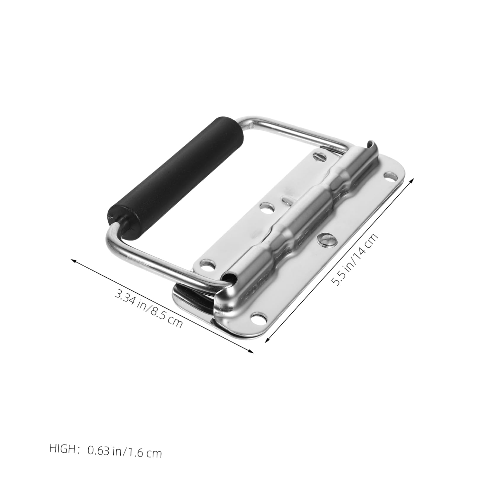 Mikikit Tool Box Stainless Steel Handles Foldable Pull Handles Portable Tool Storage Comfortable Grip for DIY