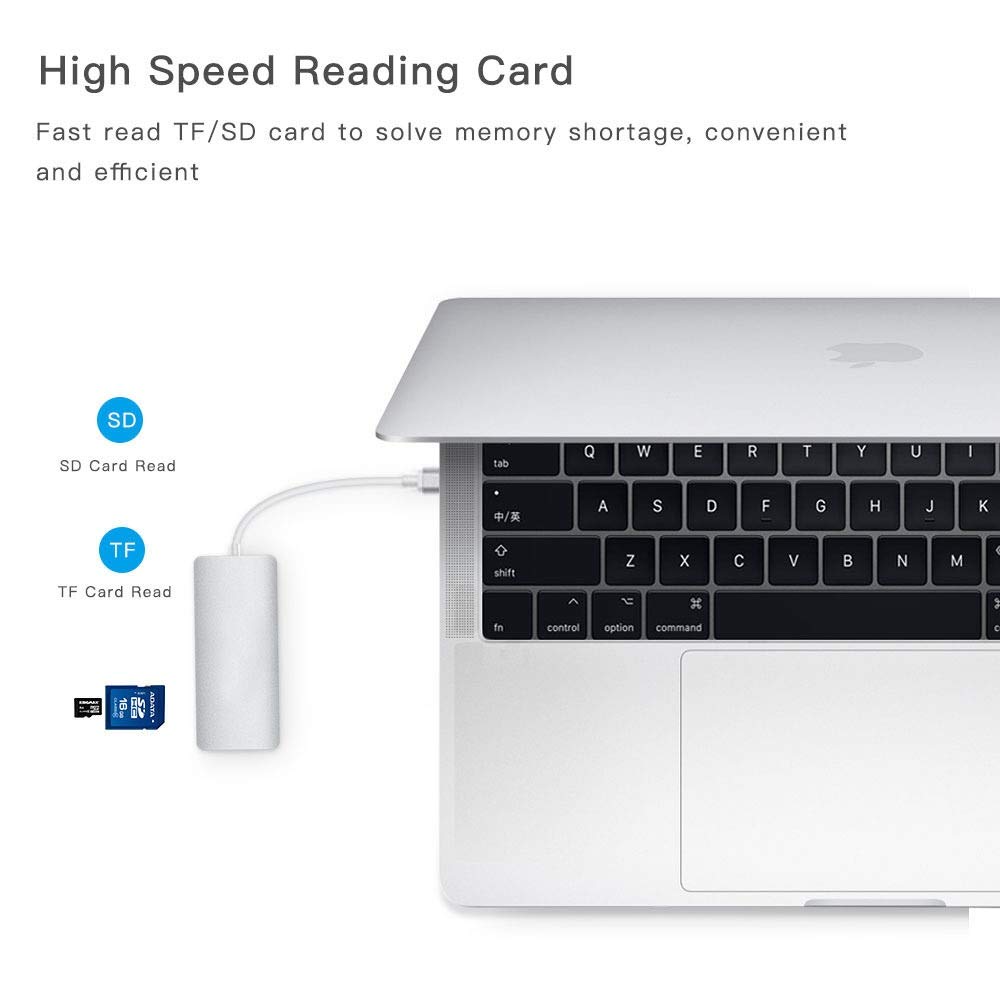 8 W 1 HUB Type-C Hub + USB-C/Type-C do USB-C/Type-C & HDMI & SD & TF & 2 USB & VGA & RJ45 Adapter, dla Galaxy S9 & S9 + & S8 & S8 + & Note 8 / HTC 10 / Huawei Mate 10 & Mate10 Pro & P20 i P20 Pro