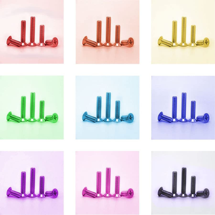 70pcs M2 Phillips Screw Aluminum Alloy 6063 Anodized Color