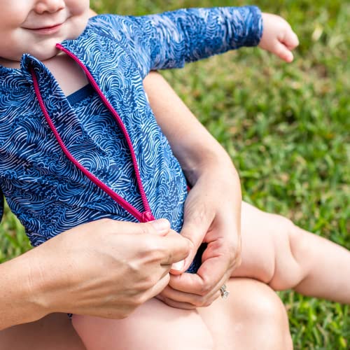 Image of SwimZip Girls' Long Sleeve Rash Guard & 1-Piece Swimsuit - UPF 50 Sun Protection